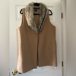 Talbots Fur Trimmed Vest